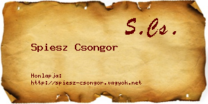 Spiesz Csongor névjegykártya