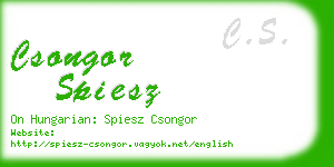 csongor spiesz business card